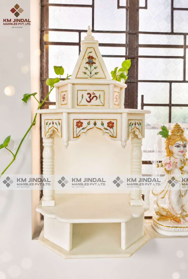 Contemporary Marble Pooja Unit