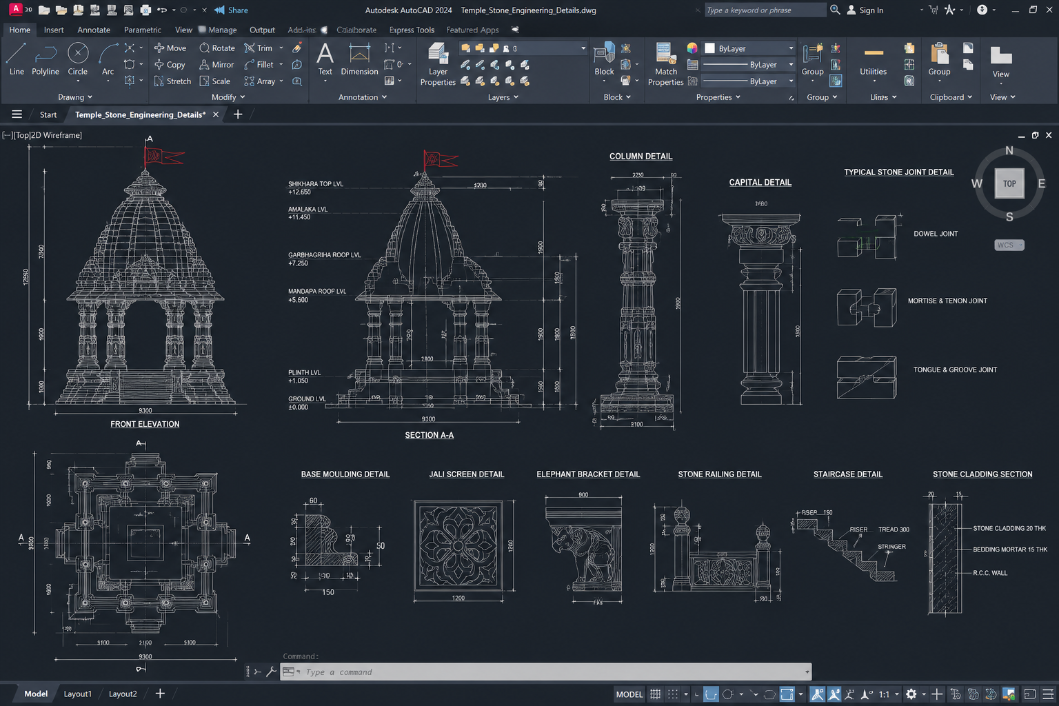Precision CAD Drafting for Stone Flooring