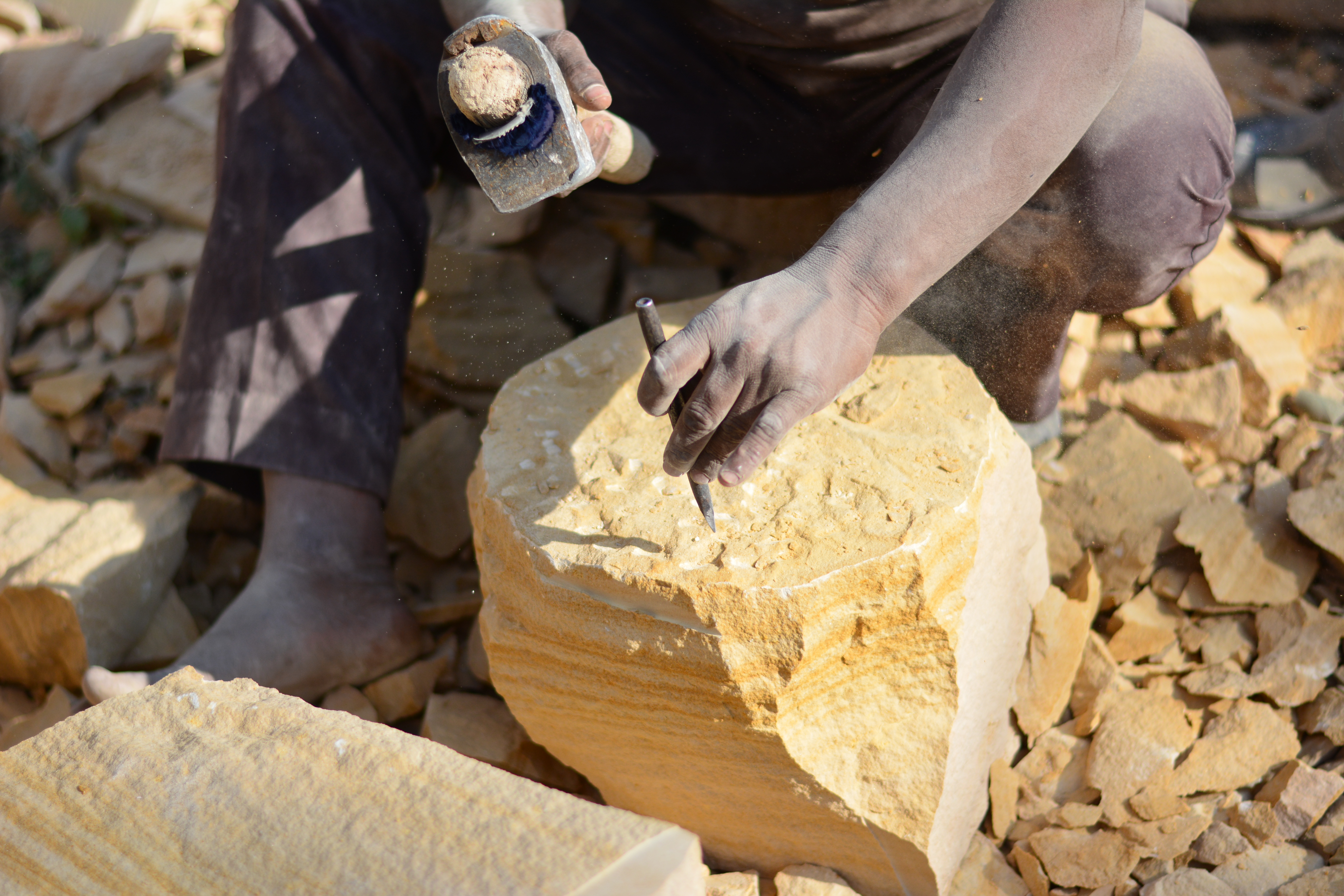 Artisanal Hand Stone Carving Workshop